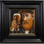 THE BEER DRINKER, AN OIL BY GRAHAM MCKEAN