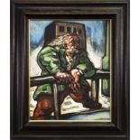HEROIC DOSSER, AN OIL BY PETER HOWSON