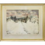 THE ROAD TO BALGRENNIE, A WATERCOLOUR BY DONALD MORISON BUYERS