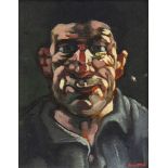 BOSNIAN HEAD, AN OIL BY PETER HOWSON OBE