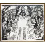 MARRIAGE FEAST AT CANA (1953), A LITHOGRAPH BY ALASDAIR GRAY