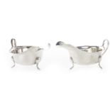 A PAIR OF SILVER SAUCE BOATS