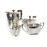 A SILVER FOUR PIECE TEA AND COFFEE SERVICE