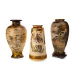 THREE JAPANESE SATSUMA VASES