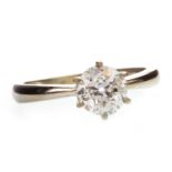 A DIAMOND SOLITAIRE RING