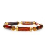 A SCOTTISH VICTORIAN AGATE BRACELET