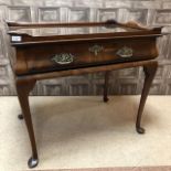 A WALNUT SILVER TABLE