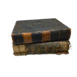 A SIXTEENTH CENTURY BIBLE ALONG WITH A VICTORIAN BIBLE