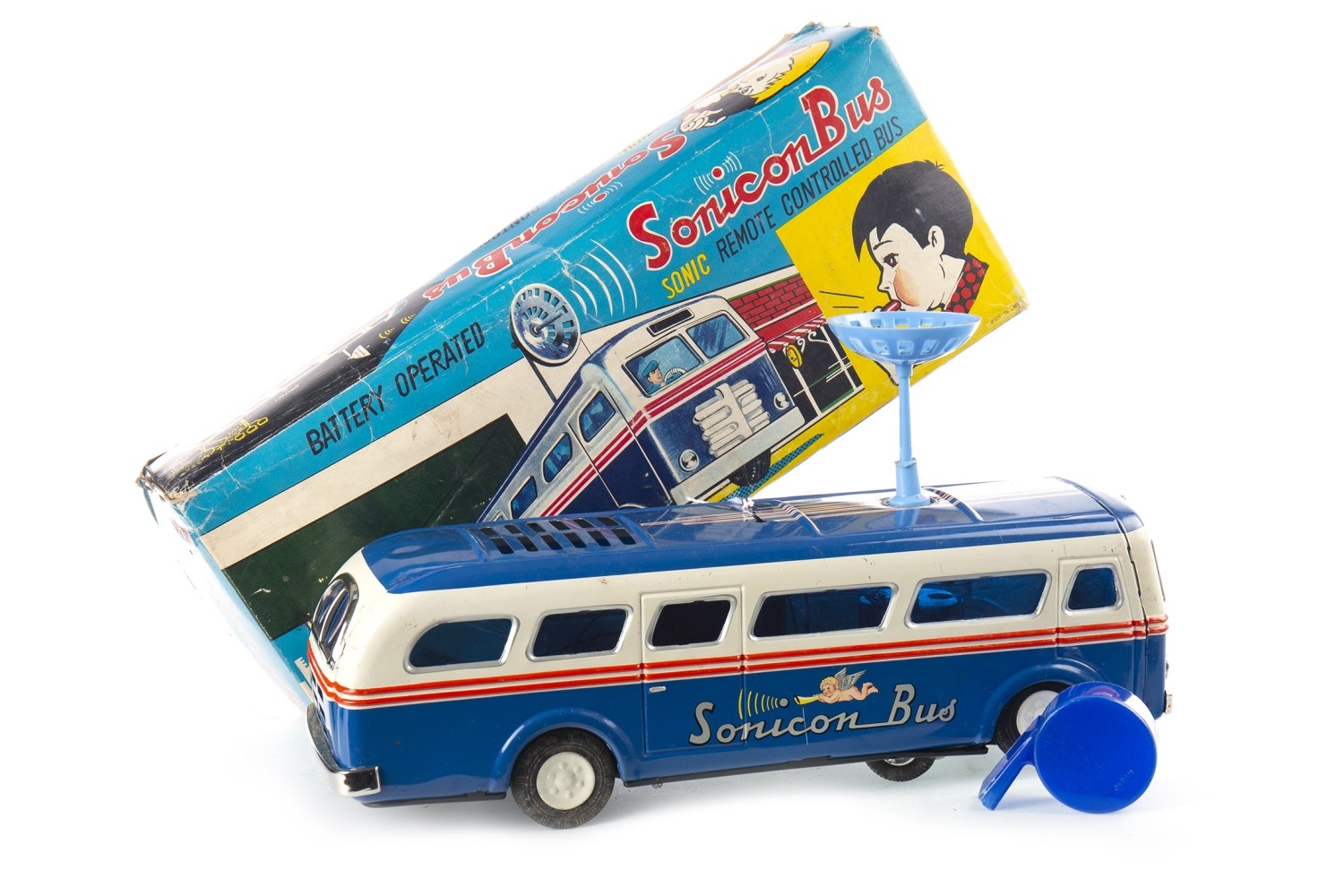 A BOXED SONICON BUS REMOTE CONTROLLED BUS