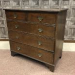 A LATE REGENCY OAK OBLONG CHEST