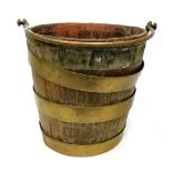 AN EARLY 19TH CENTURY PEAT BUCKET