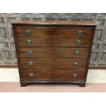 A POST REGENCY MAHOGANY OBLONG SECRETAIRE CHEST