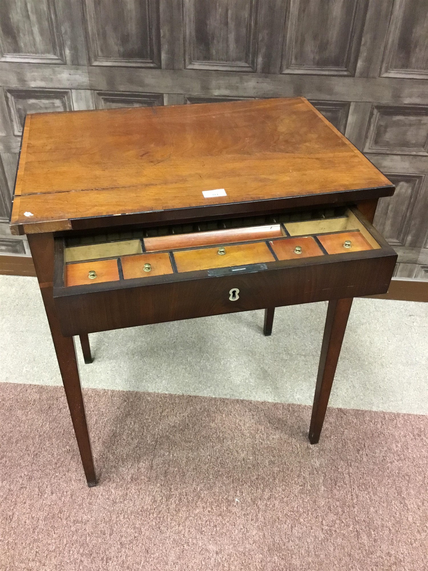 A REGENCY MAHOGANY OBLONG DRESSING TABLE