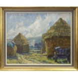 THE FIELDWAY, DITCHLING, AN OIL BY ETHEL LOUISE RAWLINS