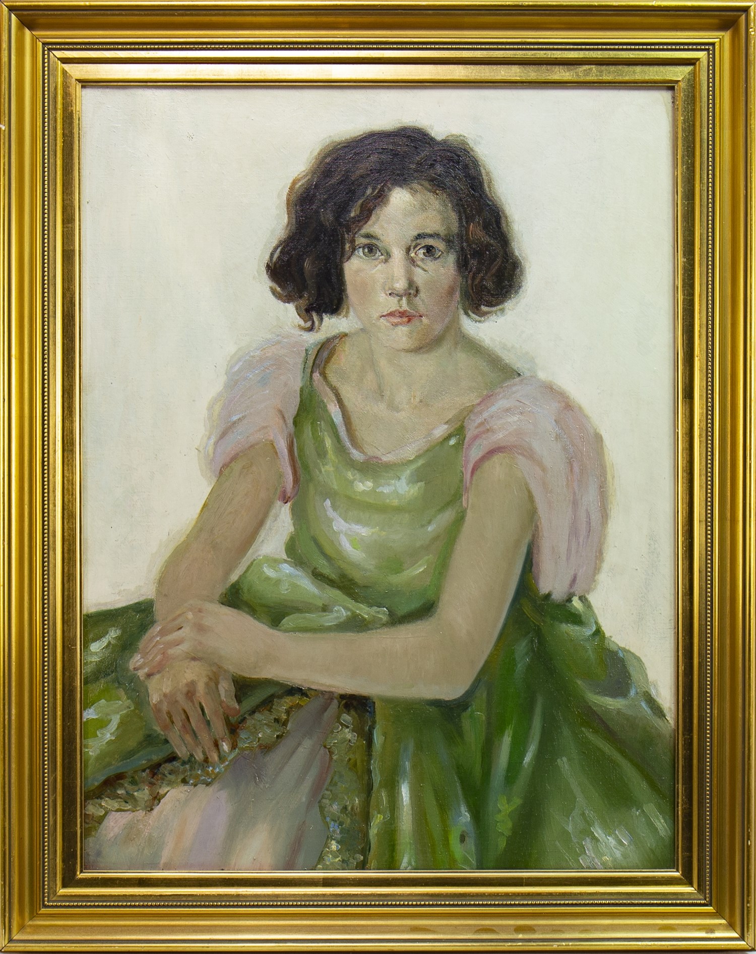 PORTRAIT OF A YOUNG LADY, AN OIL BY DONALD A DONALDSON