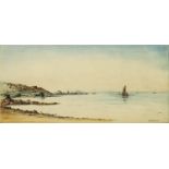 ARDROSSAN FROM SEAMILL; and GREENAN CASTLE, AYR, A PAIR OF ETCHINGS BY JAMES MACINTYRE