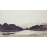 HIGHLAND LOCH SCENE, A WATERCOLOUR BY SIR DAVID YOUNG CAMERON