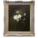 WHITE ROSES, AN OIL BY JAMES STUART PARK