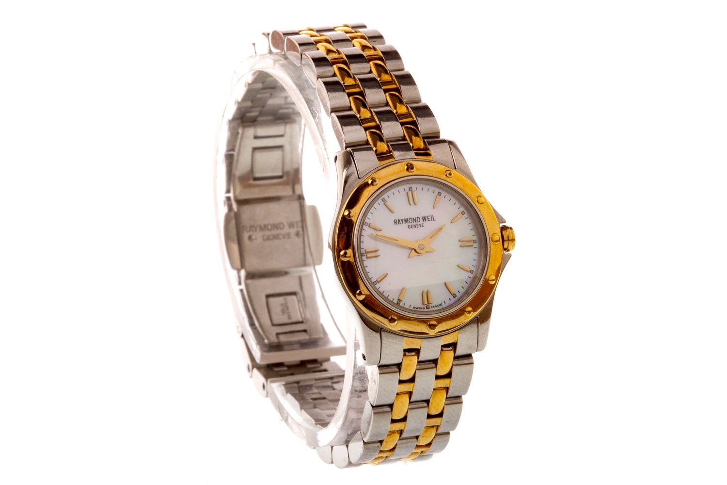 A LADY'S RAYMOND WEIL QUARTZ WRIST WATCH