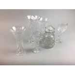 A LOT OF CRYSTAL AND GLASS GOBLETS