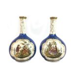 A PAIR OF LATE 19TH CENTURY DRESDEN VASES