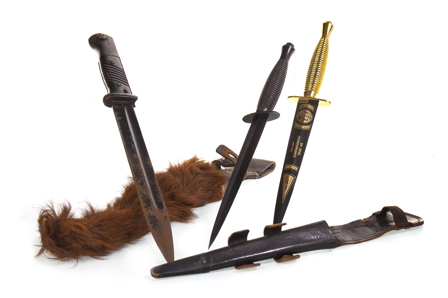 A MID-20TH CENTURY SYKES FAIRBAIRN DAGGER AND TWO OTHERS