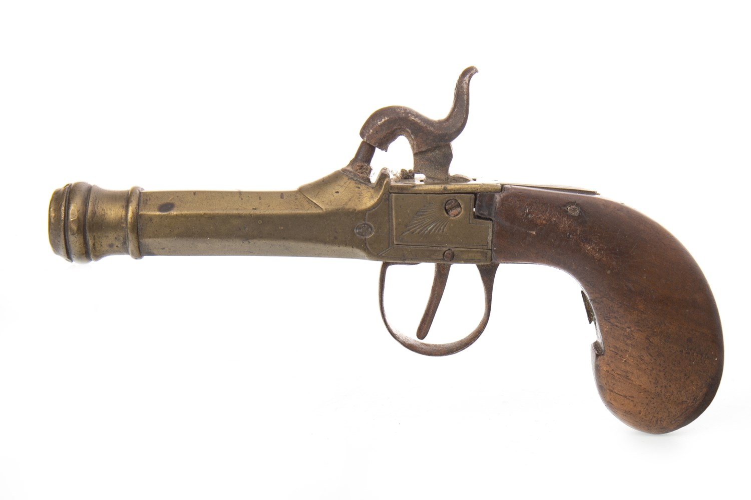 A 19TH CENTURY LIEGE MUFF PISTOL - Image 2 of 2