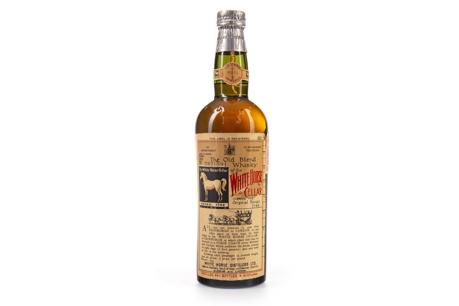 WHITE HORSE BLEND BOTTLED 1931