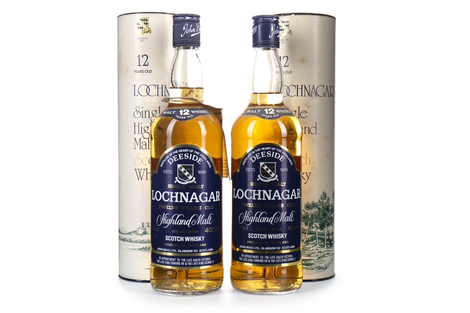 TWO BOTTLES OF ROYAL LOCHNAGAR 12 YEARS OLD