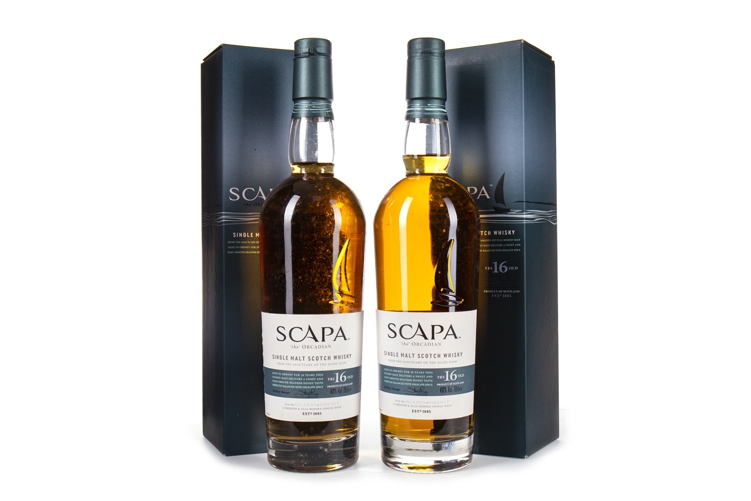 TWO BOTTLES OF SCAPA 16 YEARS OLD