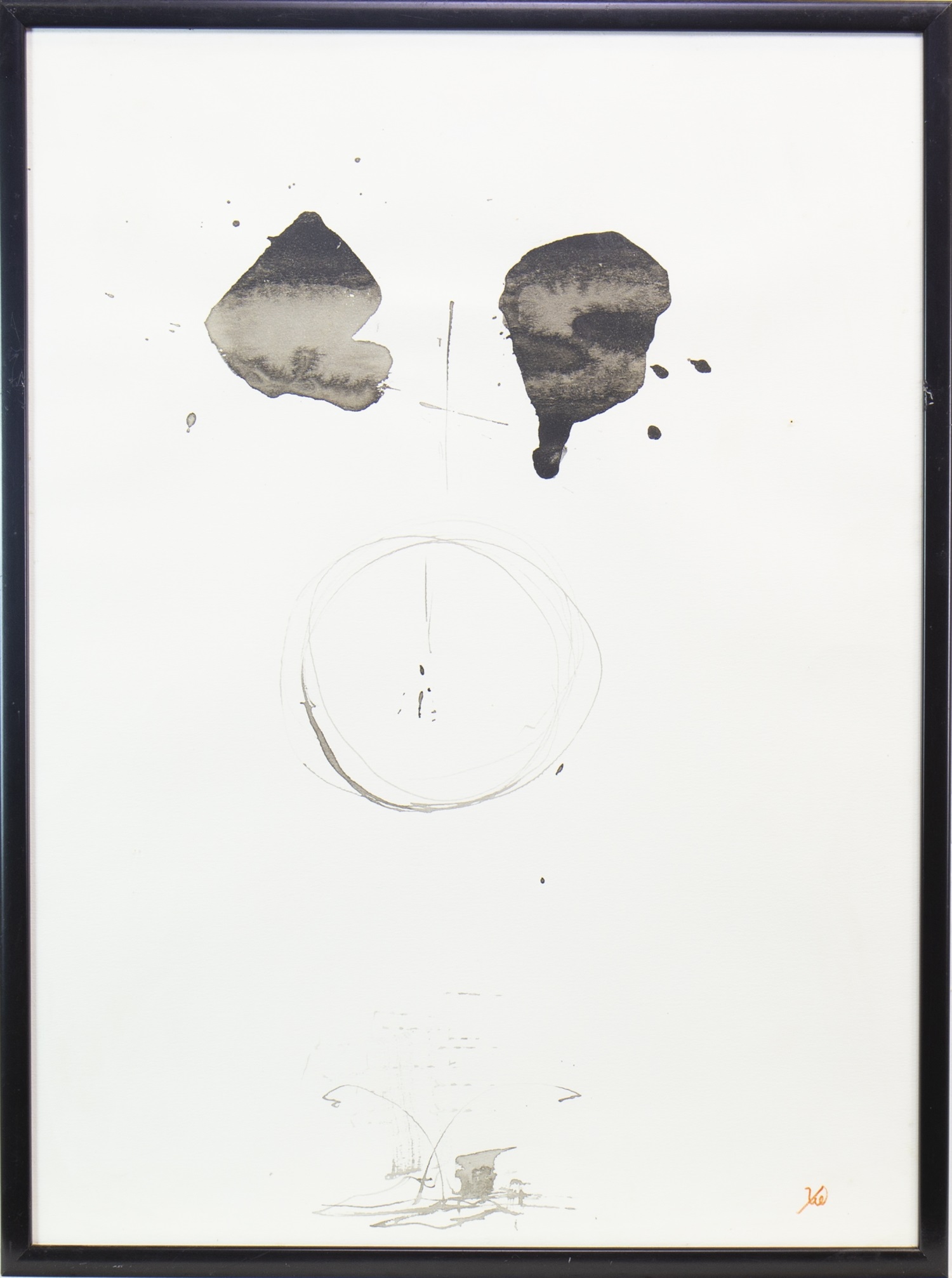 ABSTRACT IV, AN INK BY WILLIAM JOHNSTONE