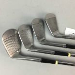 A COLLECTION OF TOM MORRIS SUMMIT GOLFING IRONS