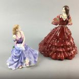 TWO ROYAL DOULTON FIGURES INCLUDING 'ROSITA' AND 'THINKING OF YOU'