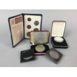 A POBJOY MINT 'HMS KELLY' COMMEMORATIVE CROWN AND OTHER COINS