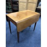 A MAHOGANY PEMBROKE TEA TABLE