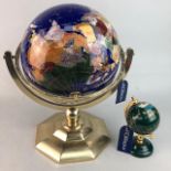 A 20TH CENTURY TERRESTRIAL GLOBE AND A SMALLER GLOBE