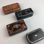 FOUR SNUFF BOXES