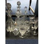 A COLLECTION OF CRYSTAL AND GLASSWARE