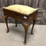 A MAHOGANY PIANO STOOL