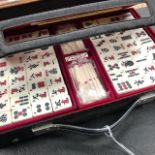 A LATE 20TH CENTURY MAHJONG SET