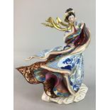A FRANKLIN MINT CERAMIC FIGURE OF 'EMPRESS OF THE SNOW' AND THREE OTHER FIGURES