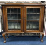 A MAHOGANY DWARF BOOKCASE