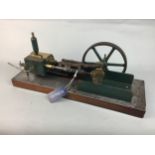 A VINTAGE MODEL STEAM ENGINE