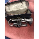 TWO CASED TRUMPETS