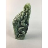 A MID 20TH CENTURY CHINESE GREEN CARVING