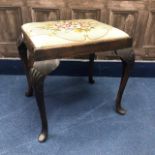 A MAHOGANY DRESSING STOOL