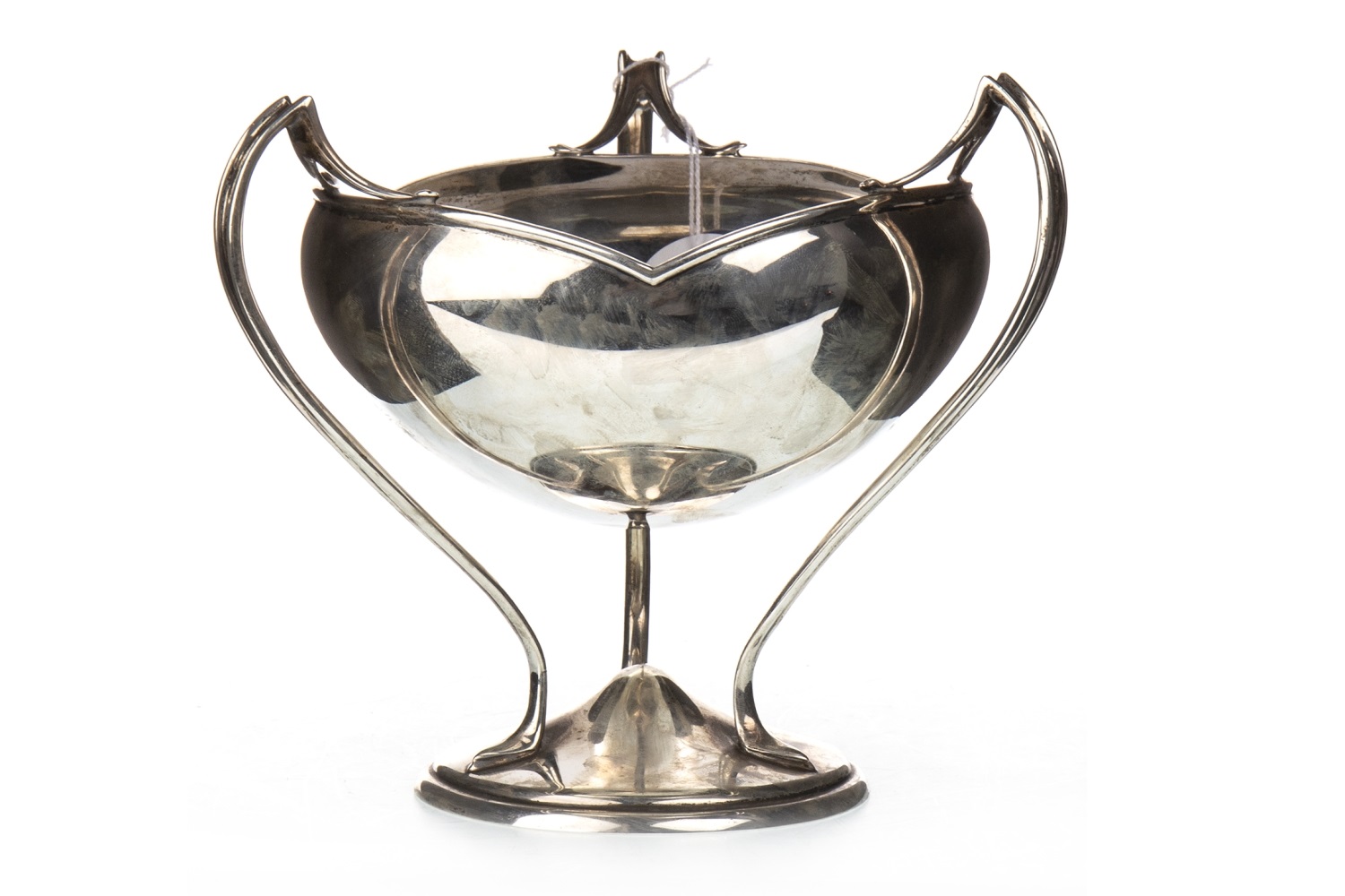 A LATE 19TH/EARLY 20TH CENTURY SILVER STEMMED COMPORT