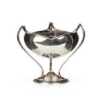 A LATE 19TH/EARLY 20TH CENTURY SILVER STEMMED COMPORT