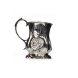 A VICTORIAN BALUSTER CHRISTENING MUG