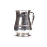 A GEORGE II SILVER TANKARD